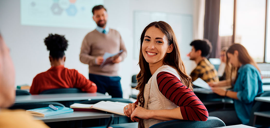 Studente in aula