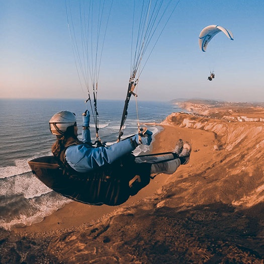 Parapendio nei Paesi Baschi, Spagna