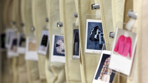 Dettaglio immagini presso il magazzino del Cristobal Balenciaga Museoa © Cristobal Balenciaga Museoa