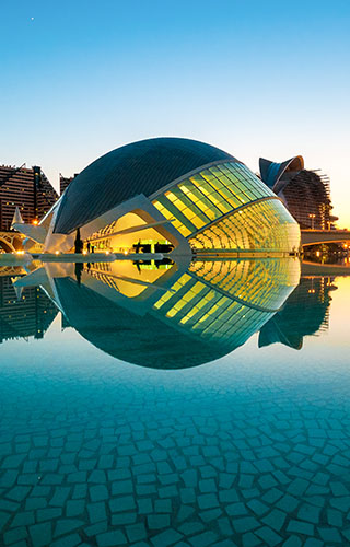 Ciudad de las Artes y las Ciencias en Valencia