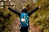 Pilgrim on the Camino de Santiago