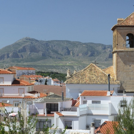 Vue panoramique de Baza, dans la province de Grenade (Andalousie)