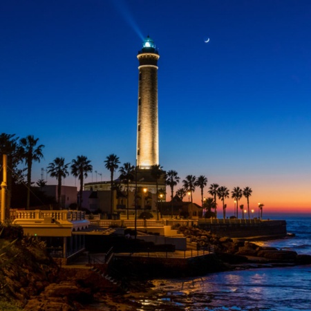 Leuchtturm von Chipiona in Cádiz, Andalusien