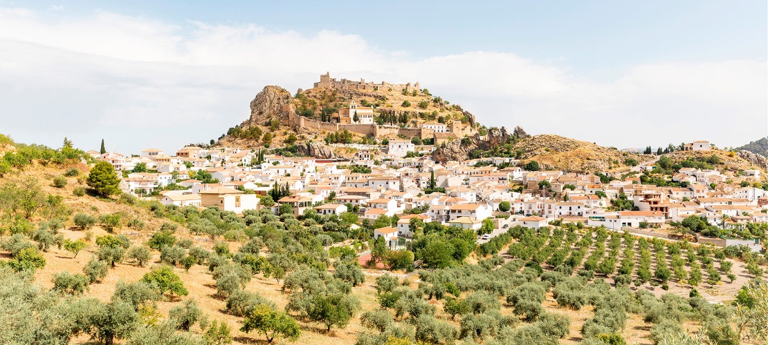 View of Moclín, Granada and its Moorish castle