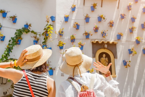 Tourists in the city of Córdoba, Andalusia