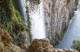 "La cascade « Cola de Caballo » au monastère de Piedra, à Nuévalos (province de Saragosse, Aragon) "