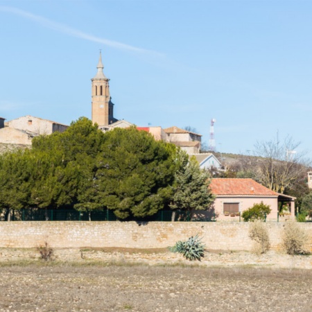 Panoramablick auf Fuendetodos in Saragossa (Aragonien)