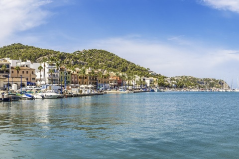 Vista do porto de Andratx (Maiorca, Ilhas Baleares)