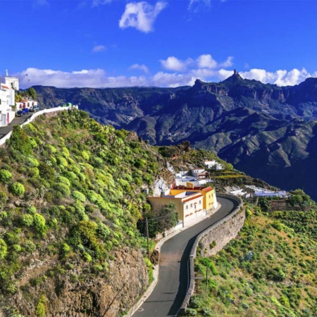 Vue panoramique d’Artenara (Grande Canarie, îles Canaries)