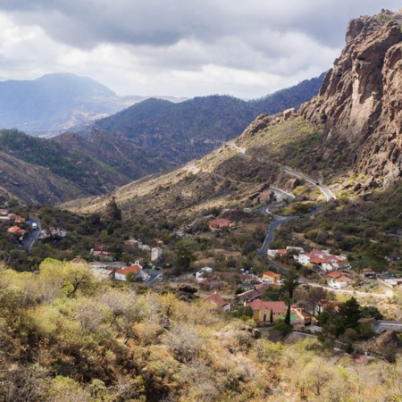 Panorámica de Ayacata (Gran Canaria, Islas Canarias)