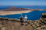 Veduta dell'isola di La Graciosa da Lanzarote, Isole Canarie