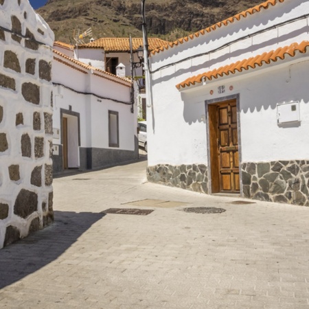 Typische Häuser in Fataga auf Gran Canaria (Kanarische Inseln)