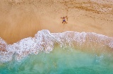 Spiaggia di Las Conchas, isola di La Graciosa. Isole Canarie