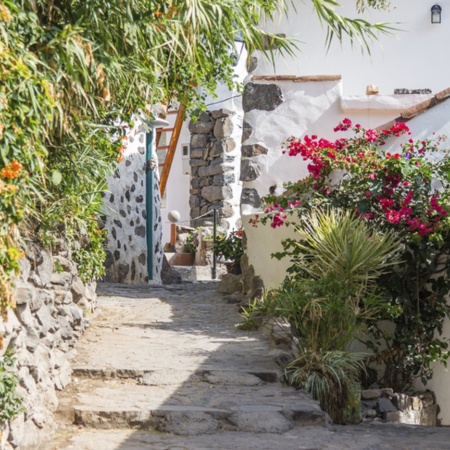 Une rue de Valle Gran Rey (La Gomera, îles Canaries)