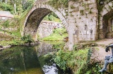 Il fiume Miera in corrispondenza di Liérganes (Cantabria)