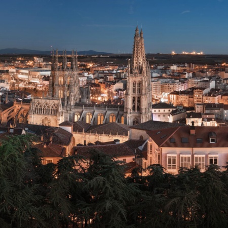 Vue de Burgos avec la cathédrale au premier plan