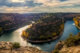 Панорамный вид из природного парка ущелий реки Дуратон. Сеговия