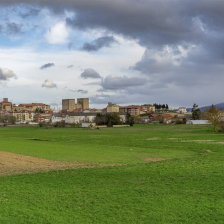 Panoramic view of Medina de Pomar in Burgos (Castilla y León)