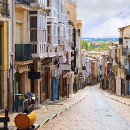 Calle Balboraz, one of the oldest streets in Zamora (Castile and Leon)