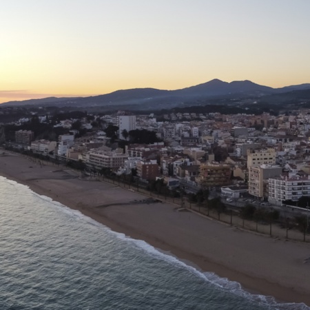 Vista aérea de Canet de Mar (Barcelona, Cataluña)