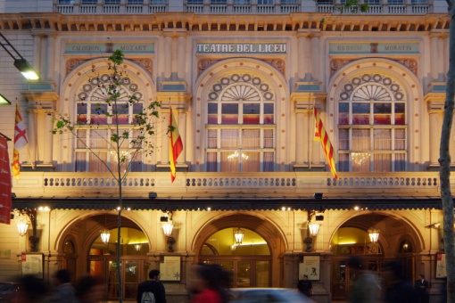 Außenansicht des Gran Teatre del Liceu de Barcelona, im Volksmund einfach El Liceu.