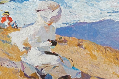 Joaquín Sorolla. Instantané, Biarritz. Biarritz, été 1906. Huile sur toile, 62 x 93,5 cm