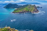 Isole Cíes. Vista dell'isola di San Martín