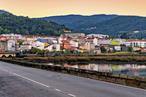 Widok panoramiczny na Noię (A Coruña, Galicia)