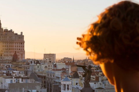 Dachterrasse des Kreises der Schönen Künste in Madrid