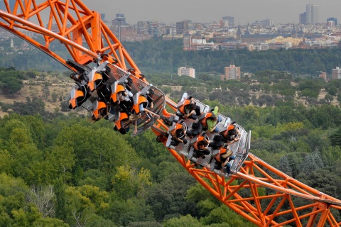 Attraktion im Vergnügungspark Madrid