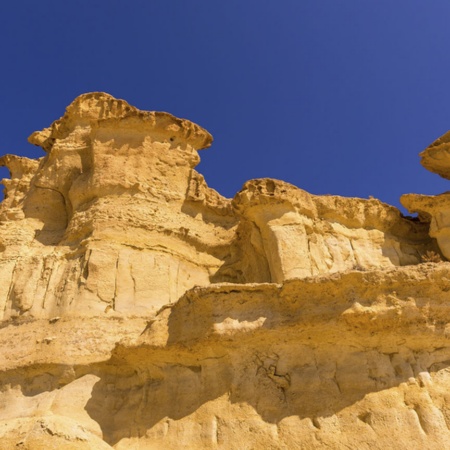 Eroded rocks in Bolnuevo in Mazarrón (Murcia)
