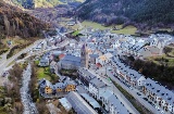 Veduta aerea di Bielsa, Huesca.