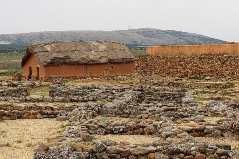 Ruins of the archaeological site of Numancia, in Soria