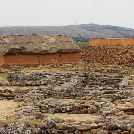 Ruinen der archäologischen Stätte von Numancia in Soria