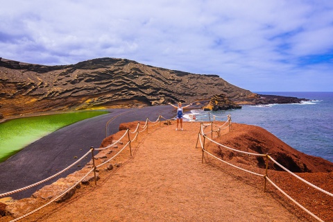 Lagune Charco de Los Clicos à Lanzarote, îles Canaries