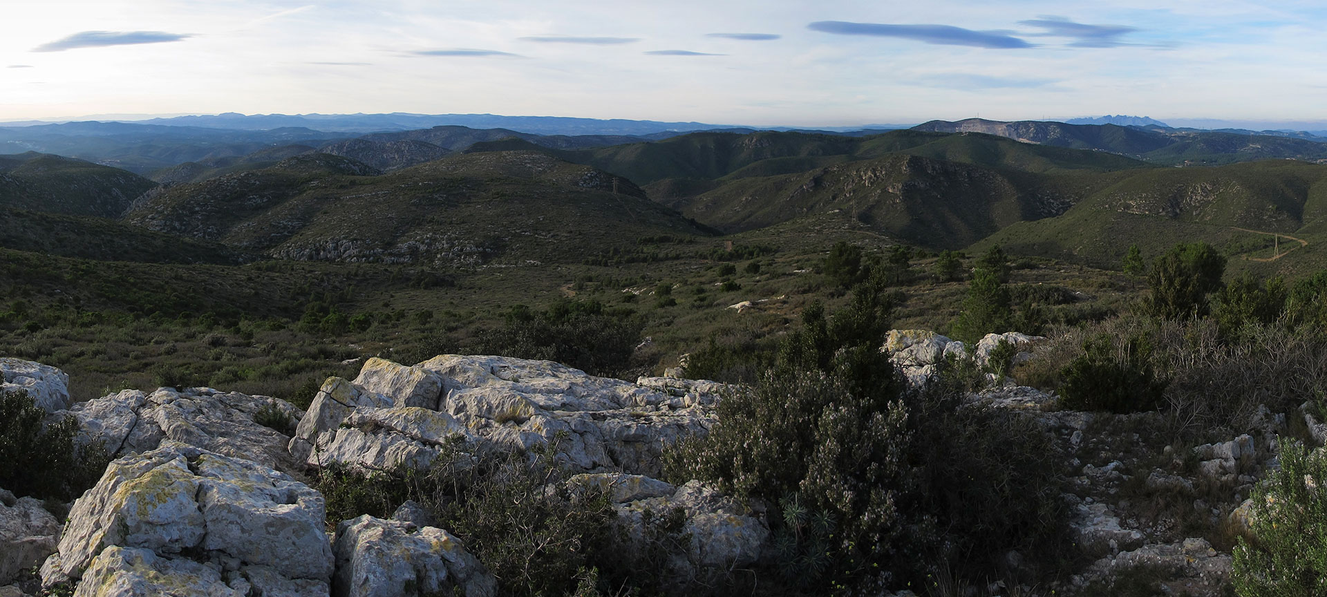 Panoramic view from the Natural Park of El Garraf in Barcelona Panoramic view from the Natural Park of El Garraf in Barcelona