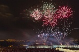 Feux d'artifice lors de la fête de San Fermín