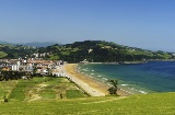 Vue panoramique de Zarautz (province de Guipuscoa, Pays basque)