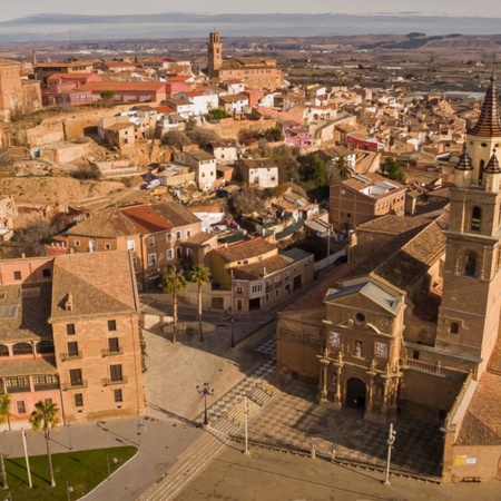 Veduta aerea di Calahorra. La Rioja