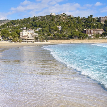 Plage de Voramar à Benicasim-Benicàssim (province de Castellón, région de Valence)