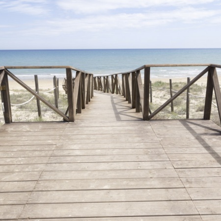 Strand in Guardamar del Segura (Alicante, Region Valencia)