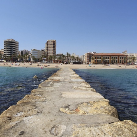 Panoramablick auf Vinaròs (Castellón, Region Valencia)