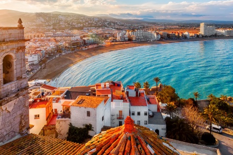 Vue de Peñiscola depuis le château du pape Luna