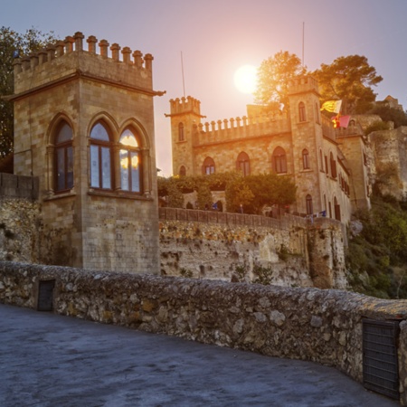 Vista del castillo de Xàtiva (Valencia, Comunidad Valenciana)