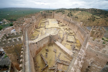 Ruins of the castle of Baños de la Encina. Jaén