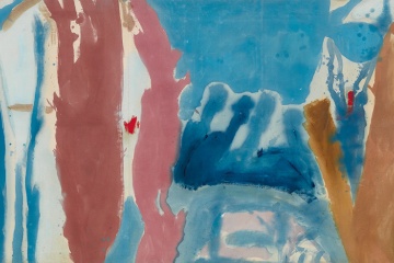 Helen Frankenthaler. Parede Aberta (Open Wall), 1953. Óleo sobre tela, 136,5x332,7 cm. Fundação Helen Frankenthaler, Nova York