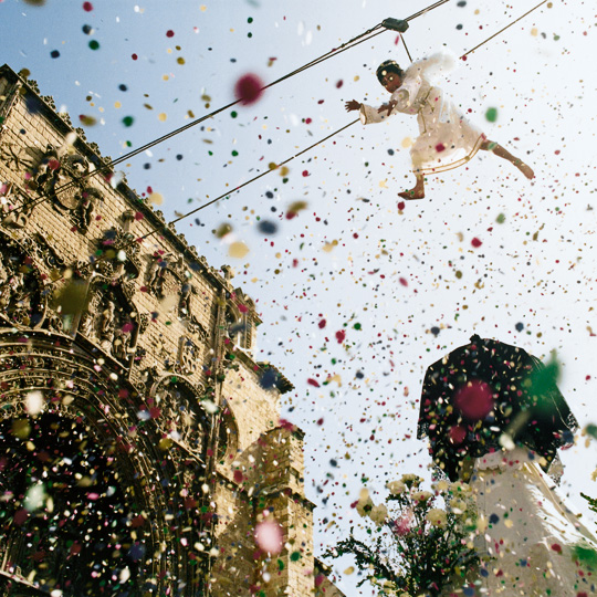 Descida do Anjo durante a Semana Santa de Aranda de Duero (Burgos)