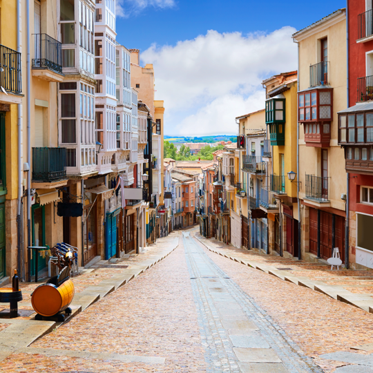 Ausschnitt der Calle Balborraz in Zamora, Kastilien-León