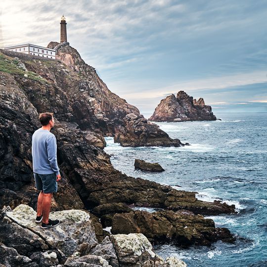 Farol em Cabo Vilán, Costa da Morte. Galícia