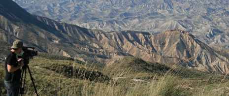 Filming in the Tabernas desert, Almería
